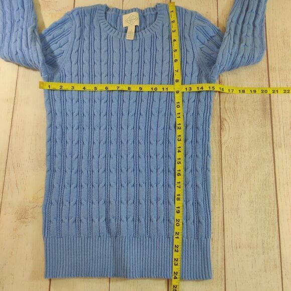 St. John's Bay Crew Neck Long Sleeve Cable Knit Pullover Sweater sz S - Picture 8 of 10